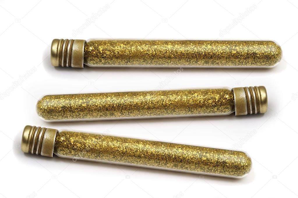 tubes of glitter alluvial gold