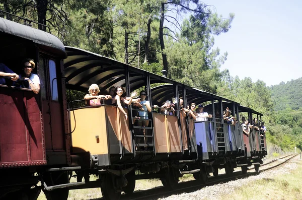 Petit train à vapeur touristique d'Anduze — Photo