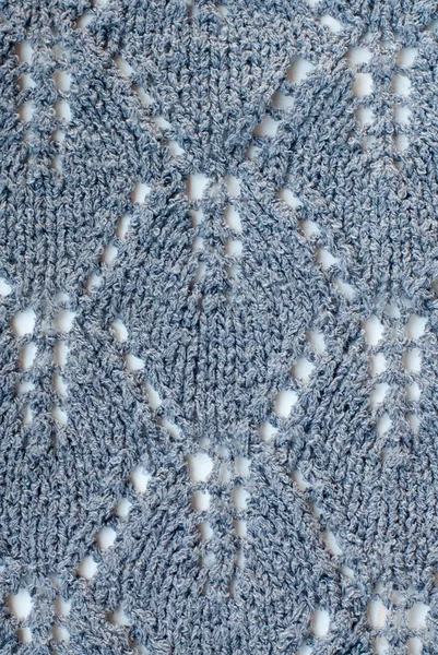 Gray cotton knitted sweater detail — Stock Photo, Image