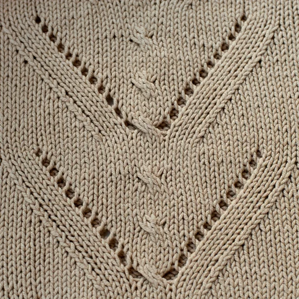 Braune Strickpullover aus Baumwolle Detail — Stockfoto