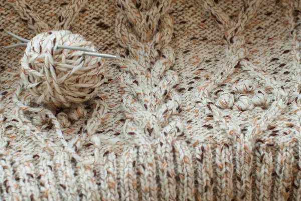 Détail du pull en tricot tissé artisanal — Photo