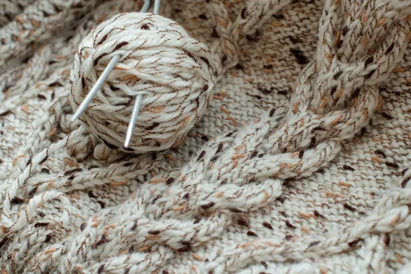 Detail der gewebten Handarbeit Strickpullover — Stockfoto