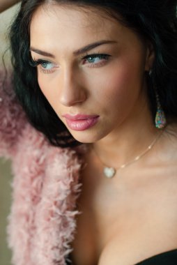 güzel genç moda seksi şehvetli kadın portre portre