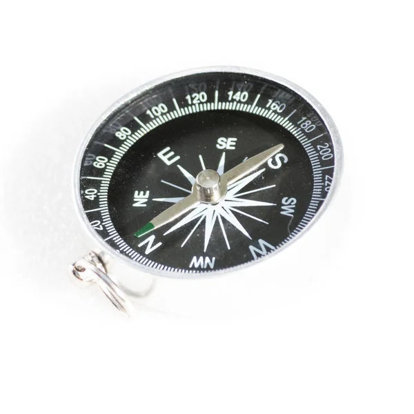 Small pocket compass isolated on white background — Stock Photo, Image