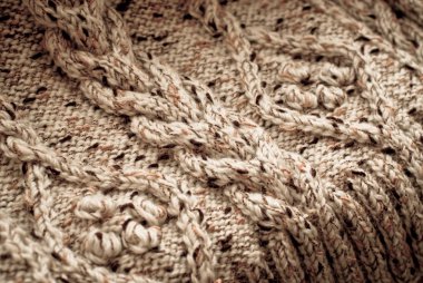 Detail of woven handicraft knit sweater clipart