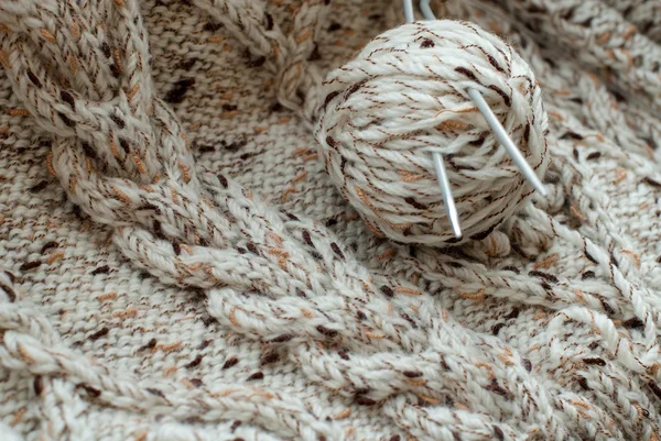 Деталь плетеного ручної роботи трикотажний светр — стокове фото