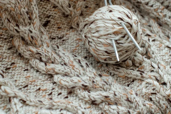 Detail der gewebten Handarbeit Strickpullover — Stockfoto