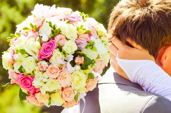 Bouquet de casamento closeup — Fotografia de Stock