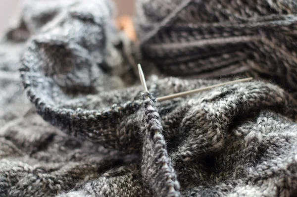 Dettaglio del maglione in maglia di artigianato tessuto — Foto Stock