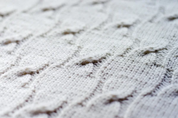 Detail of woven handicraft knit sweater — Stock Photo, Image