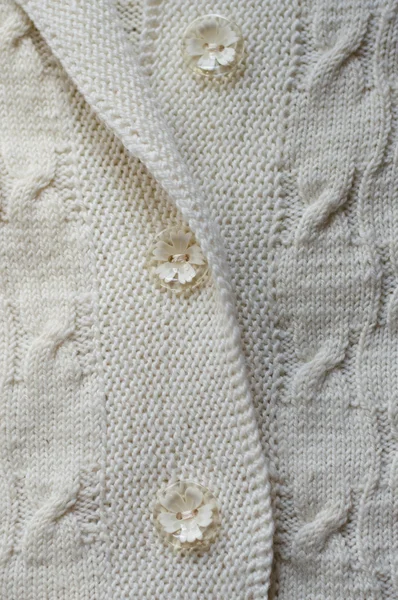 Detail of woven handicraft knit sweater — Stock Photo, Image