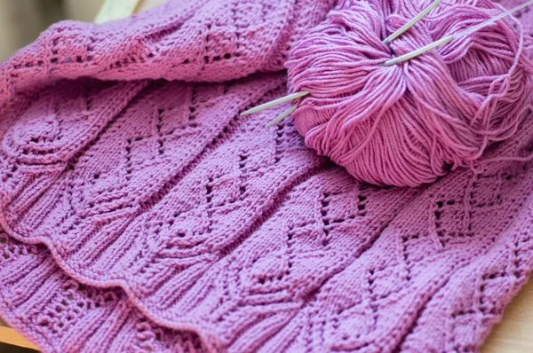 Detail tkané řemesel pletený svetr — Stock fotografie