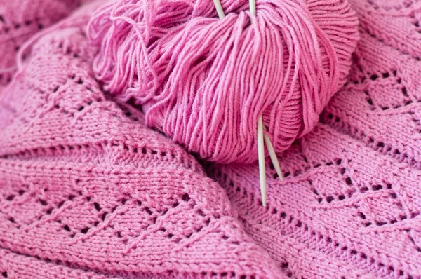 Detail der gewebten Handarbeit Strickpullover — Stockfoto