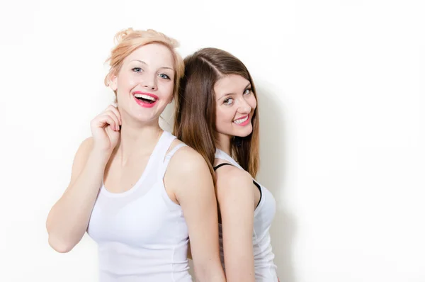 Two beautiful women friends portrait — Stock Photo, Image