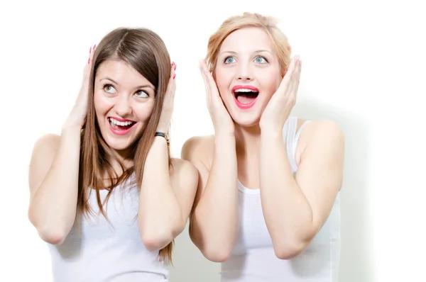 Friends closeup face portrait — Stock Photo, Image