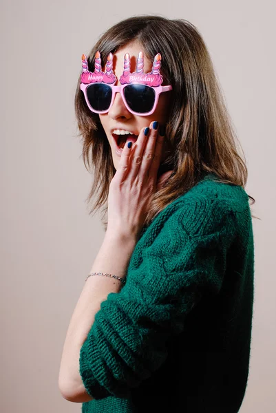 Woman with sunglasses — Stock Photo, Image