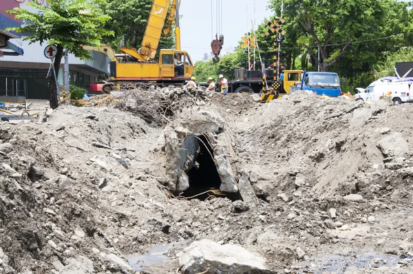 The disaster site Royalty Free Stock Images