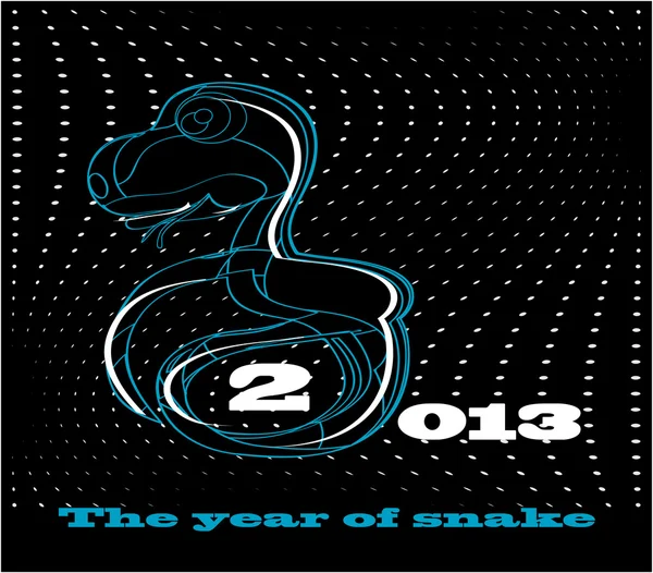 Serpiente tarjeta de año nuevo 2013 — Archivo Imágenes Vectoriales