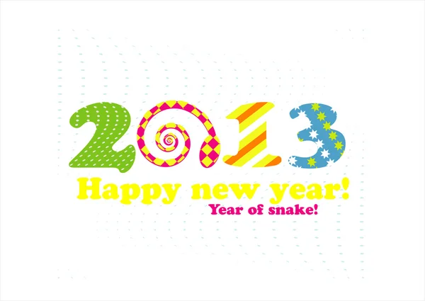 New year card 2013 with snake — Stock Vector