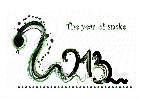 Año nuevo 2013 tarjeta con serpiente Gráficos vectoriales