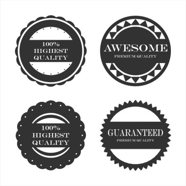 Premium Kalite ve garanti etiketleri