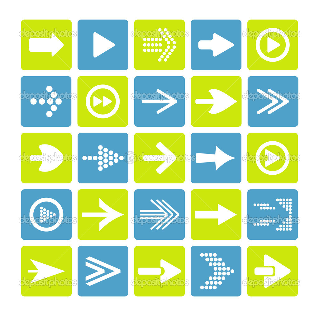 arrow sign icon set