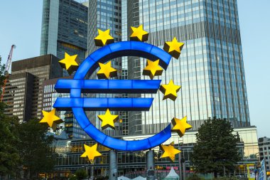 gece Frankfurt Euro simgesi