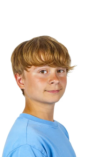 Portret van vrolijke lachende jongen — Stockfoto
