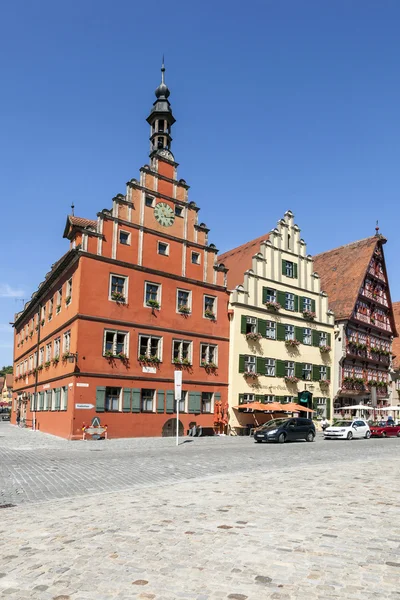 Beroemde oude romantische middeleeuwse stad van dinkelsbuehl — Stockfoto