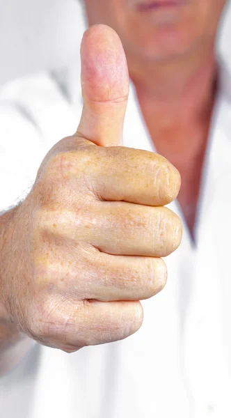 Hand gesturing the all right symbol — Stock Photo, Image