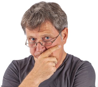 şaşırmış gibi adam beyaz izole