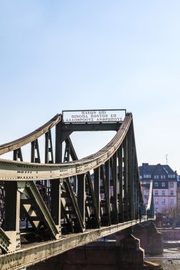 Köprü eiserner steg Frankfurt, Almanya.