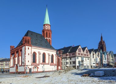 Frankfurt Merkez roemer yerde ünlü nikolai Kilisesi