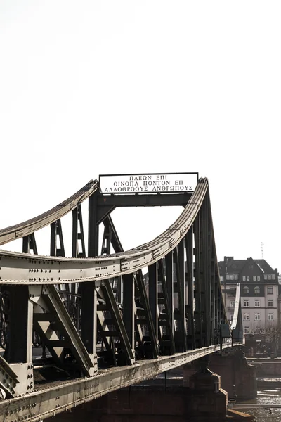 Bridge eiserner Steg a Francoforte, Germania . — Foto Stock