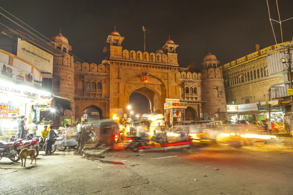 Brána v staré město bikaner státu rajasthan v Indii — Stock fotografie