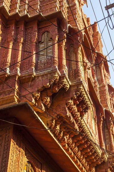 Bellissimo vecchio haveli in Bikaner — Foto Stock