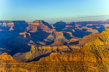 büyük Kanyon'da mathers işaret günbatımı ışığı