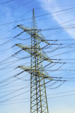 Kule elektrik kırsal peyzaj için