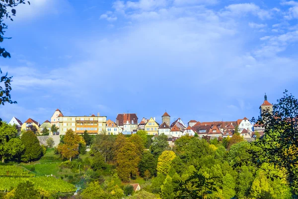 Rothenburg ob der Tauber, vieille ville célèbre de l'époque médiévale — Photo