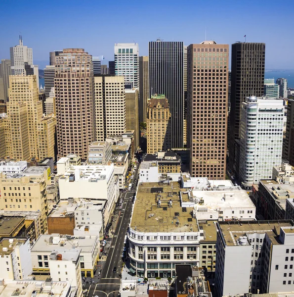 Utsikt från taket till staden san francisco — Stockfoto