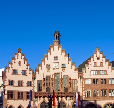 Frankfurt, eski tarihi şehir merkezinin ünlü roemerberg
