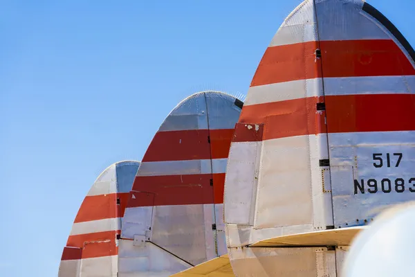 Літаки в Повітряному і космічному музеї Піми — стокове фото