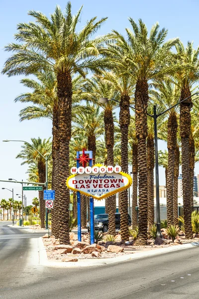 Ласкаво просимо до центру Лас-Вегаса знак — стокове фото