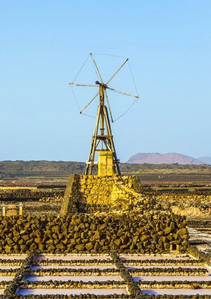 Refinaria de sal, Salina de Janubio, Lanzarote — Fotografia de Stock