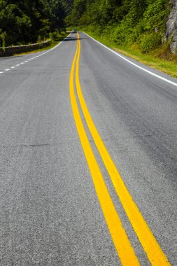 shenandoah milli parkın içinden doğal ülke road eğrileri