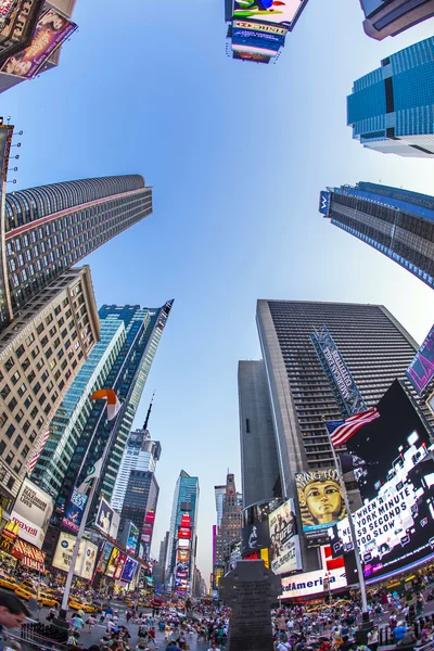 Times square w Nowym Jorku w świetle po południu — Zdjęcie stockowe