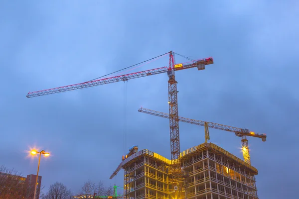 Estaleiro de construção no Reeperbahn em Hamburgo — Fotografia de Stock