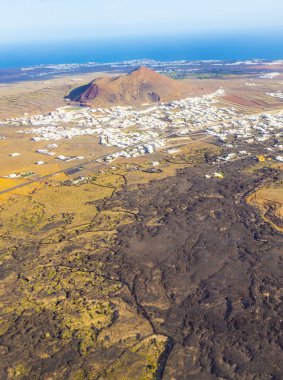 Rüzgar Santrali ile lanzarote, hava