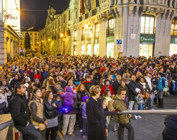 Puppet show by night in Madrid — Stock Photo, Image