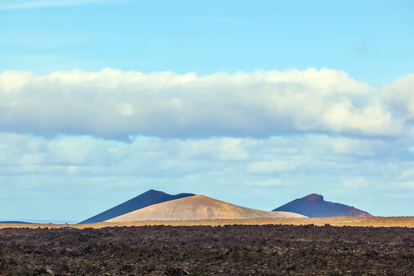 Area vulcanica a Lanzarote — Foto Stock